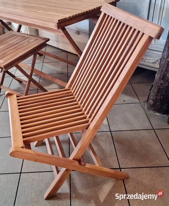 Krzesło drewniane ogrodowe składane