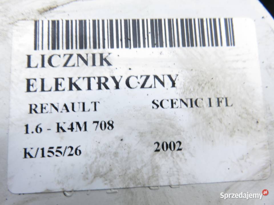 LICZNIK RENAULT SCENIC I FL 16 8200071820