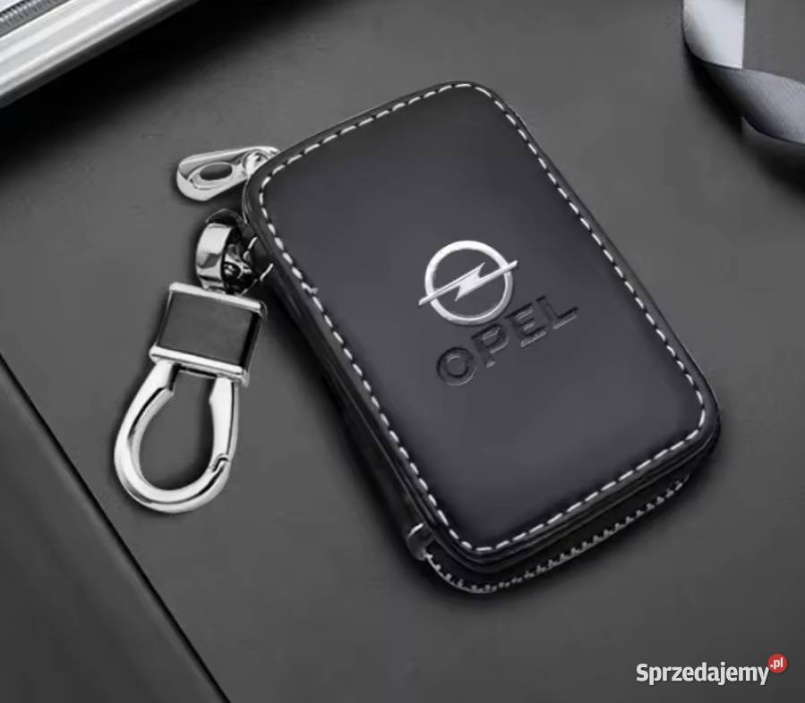 OPEL BRELOK ETUI NA KLUCZYKI SKÓRA CHROM