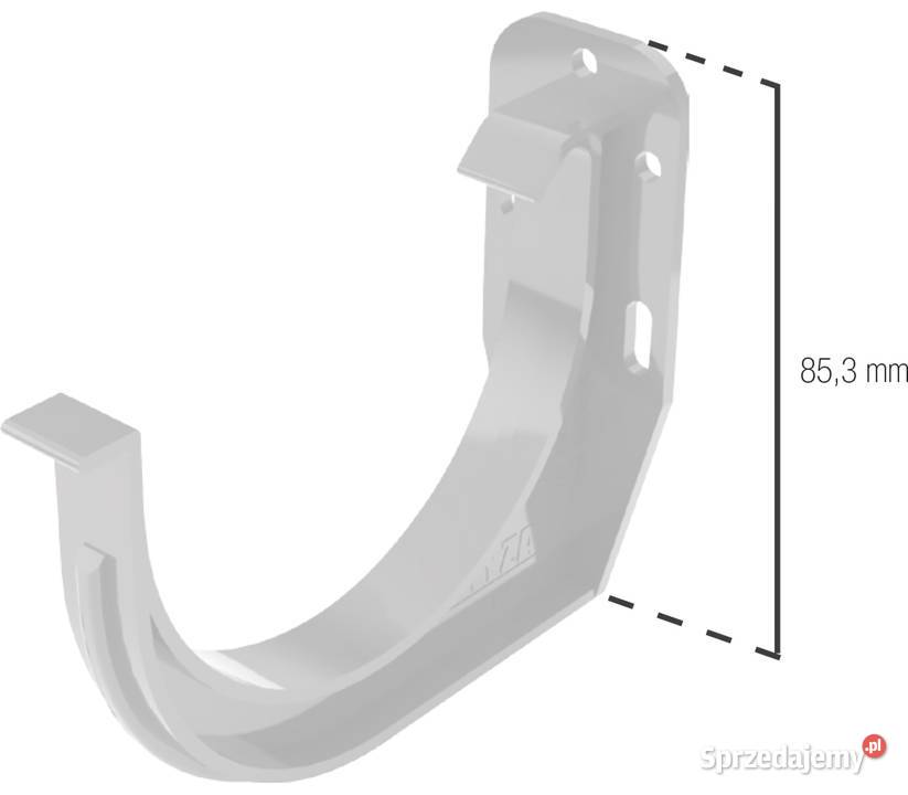 Uchwyt rynny czołowy 75 mm grafitowy Bryza PVC podlaskie