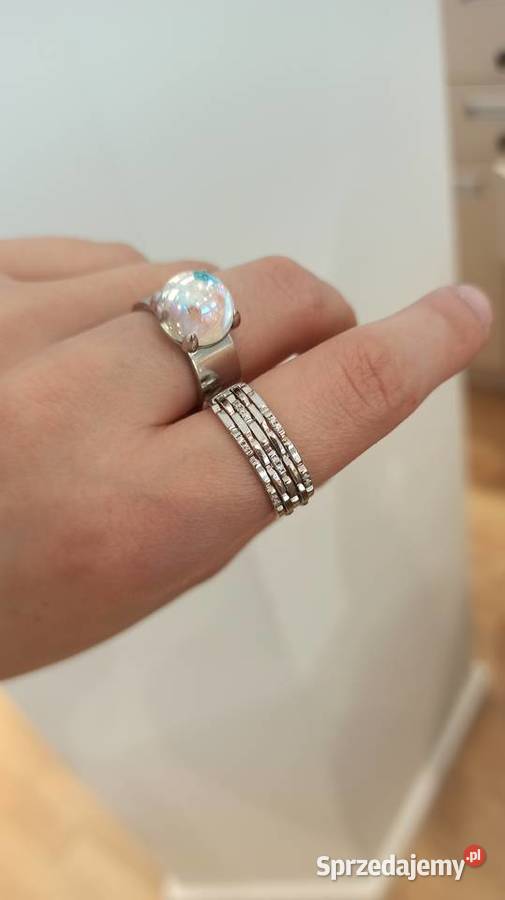 Srebrny pierścionek UNIWERSALNY obrączki z mazowieckie Warszawa sprzedam