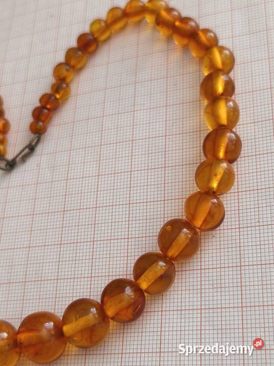Naszyjnik Bursztyn Kulki Vintage Białystok