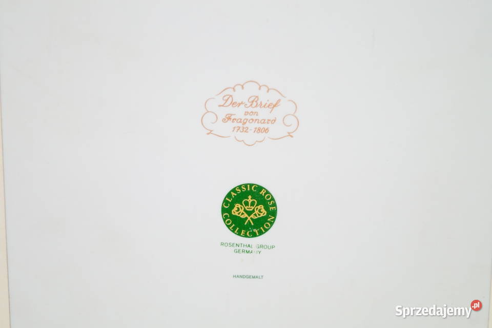Rosenthal obraz na porcelanie List Fragonard Gizałki sprzedam