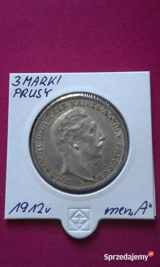 3 MarkiPrusy1912 rOkoło menniczaoryginał Konin