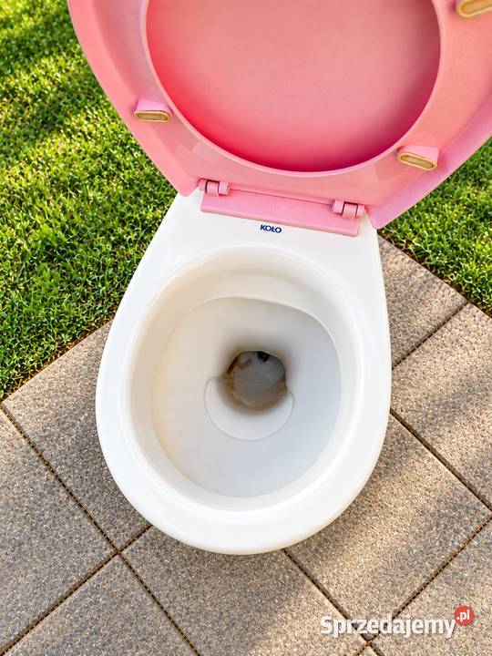 WC kompakt KOŁO miska WC ze spłuczką i różową Łańcut