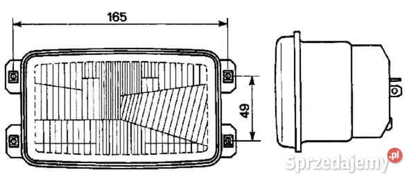 Element optyczny reflektora prostokątny 155x963