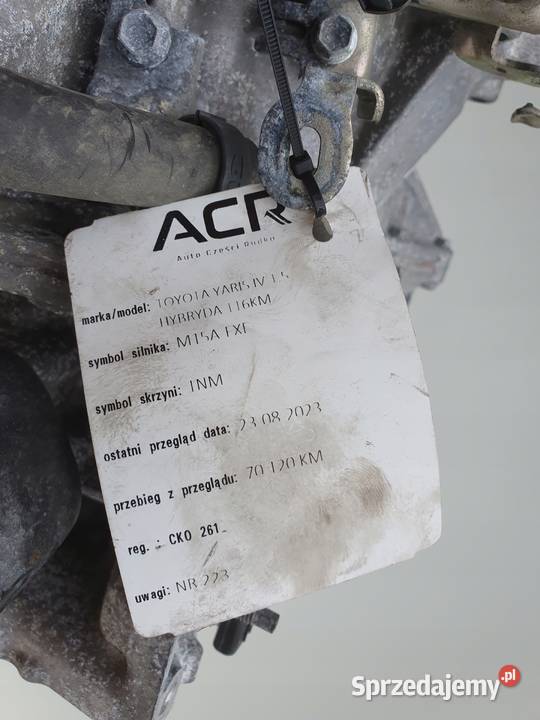 AUTOMATYCZNA SKRZYNIA BIEGÓW Toyota Yaris IV 15