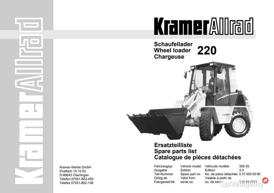 Katalog części Ładowarka kołowa Kramer 220 (300-55)