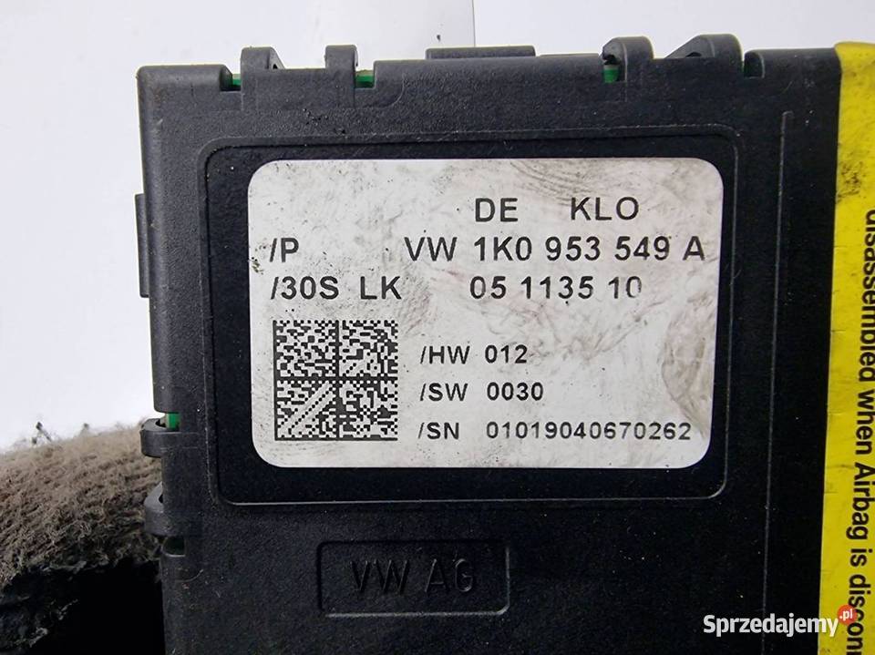 MODUŁ AUDI A3 8P 1K0953549A kujawsko-pomorskie Lipno