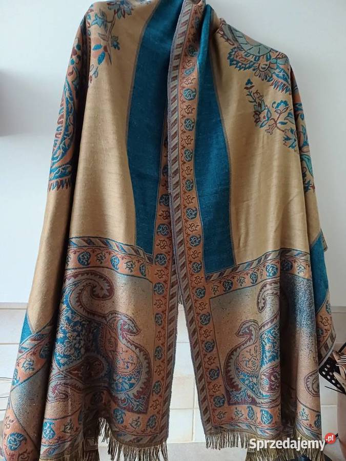 duży ciepły szal kolorowy Pozostałe sprzedam