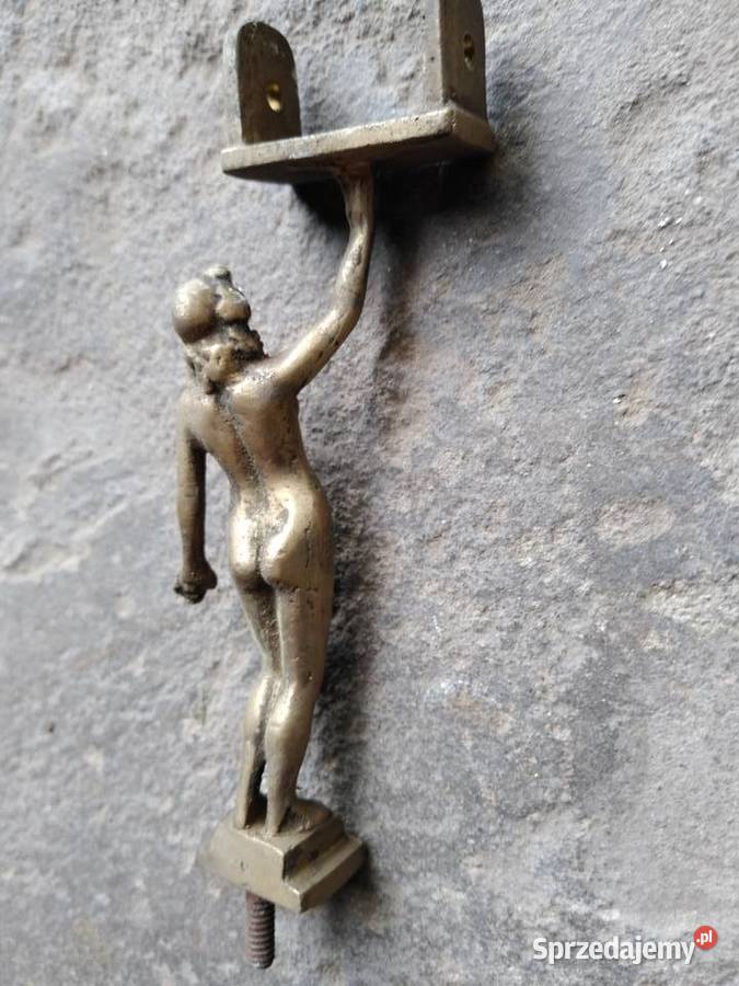 Stara mosiężna figurka kobiety kobieta zabytek Dąbrowa Górnicza sprzedam