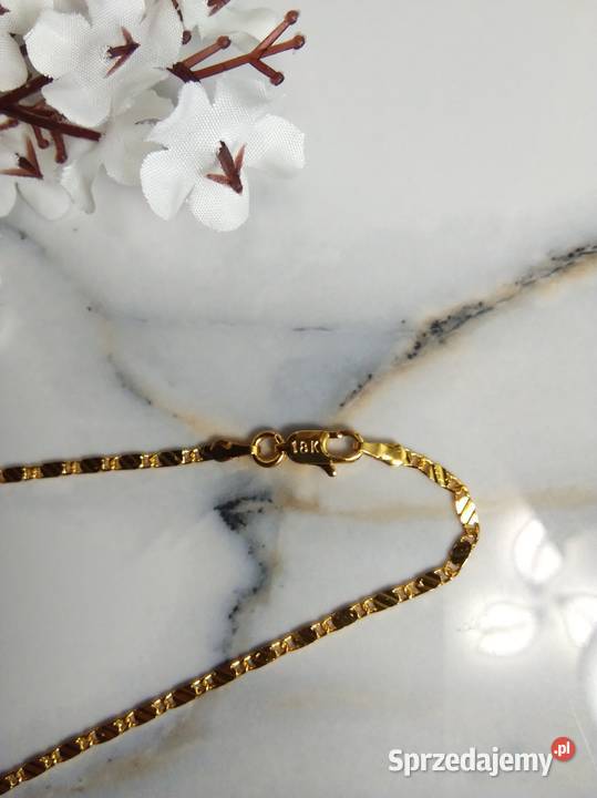 Łańcuszek ze stali chirurgicznej pozłacany 18K Zgierz