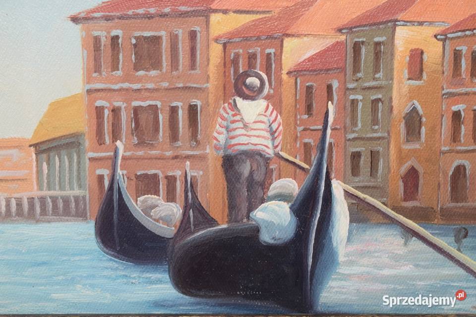 Gondola Wenecja Włochy Włoski Obraz na Płotnie Kraków