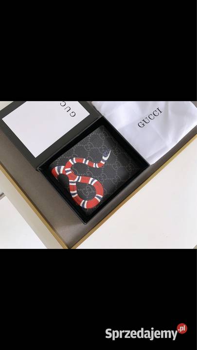Portfel gucci z wężem pudełko płótno łódzkie Łódź