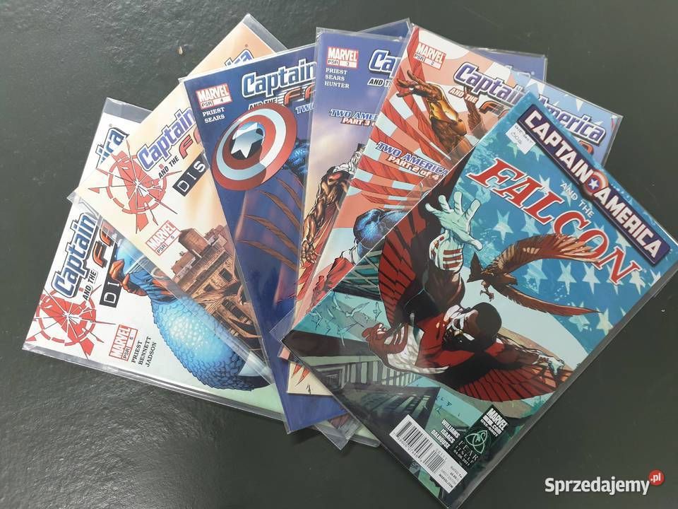 Captain America 6 oryginalnych komiksów Marvel pomorskie Gdynia