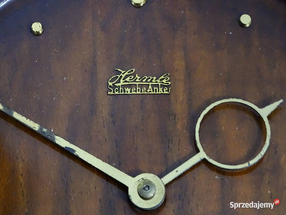 Zegar ścienny vintage z drewnianą tarczą i lubelskie Biłgoraj