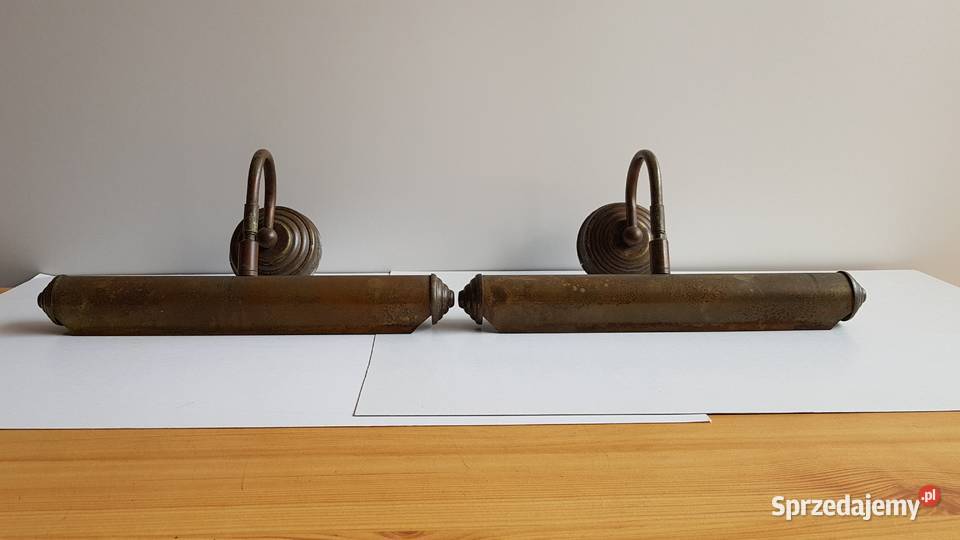 Zestaw lampa kinkiet do obrazów x2 Ramko mosiądz Dąbrowa Górnicza