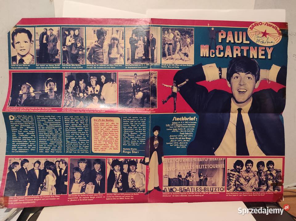 THE BEATLES wycinki prasowe sprzed 50 lat Wrocław