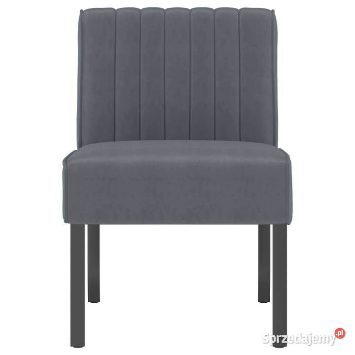 Fotel ciemnoszary obity aksamitem WM352452 Krzesła Warszawa