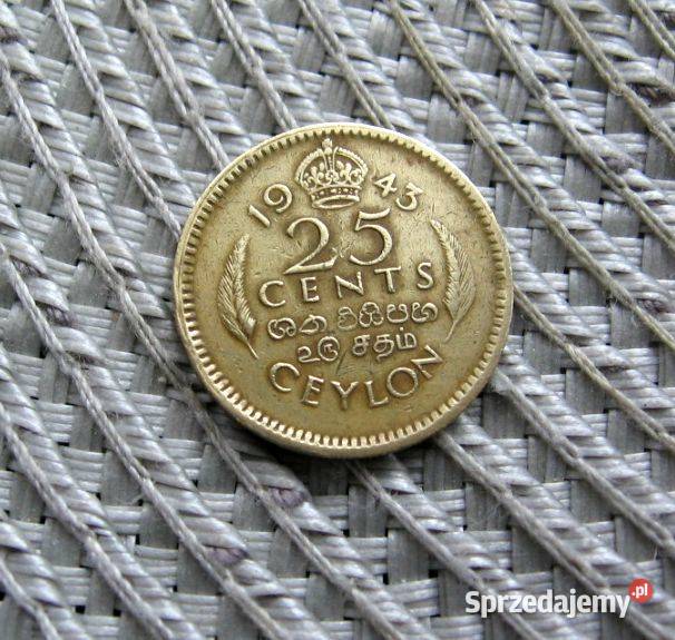 Cejlon 25 Ceny 1943r wielkopolskie Kalisz