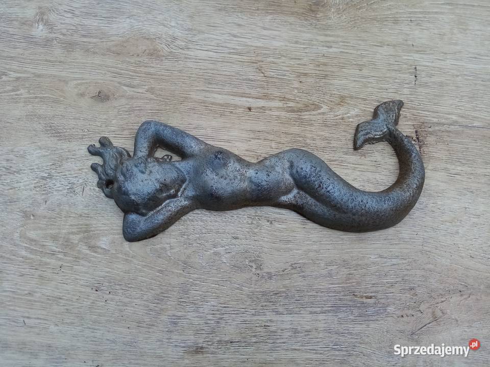 Syrena warszawska piękna rzeliwna zabytek Figurki i rzeźby Namysłów
