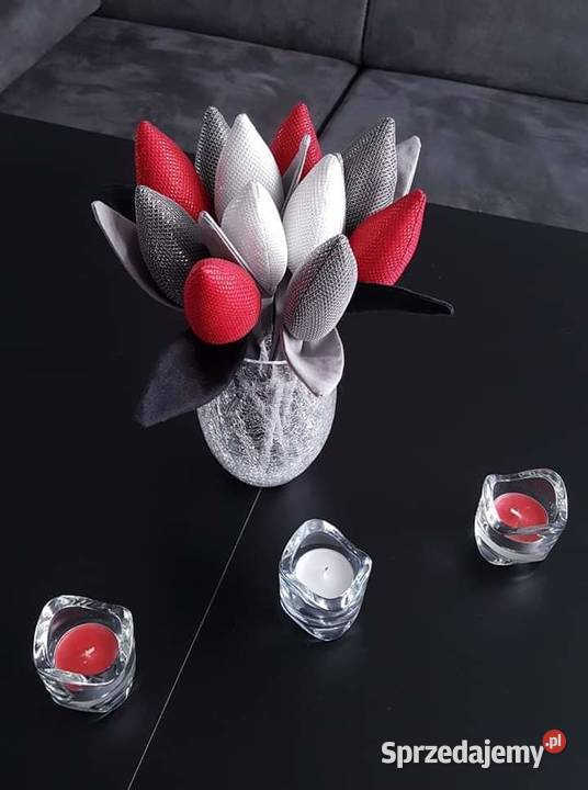 Tulipany glamour błyszczące srebrne złote wielokolorowy mazowieckie Warszawa sprzedam
