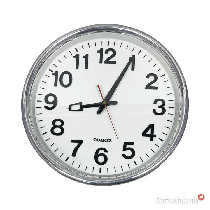 Klasyczny okrągły zegar ścienny quartz lata 90 Warszawa