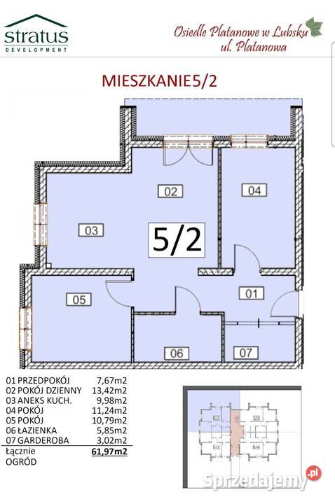 Nowe mieszkanie 3 pokojowe 62 m2 z własnym lubuskie Lubsko