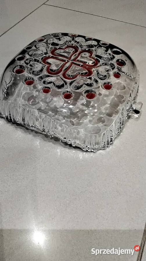 Patera Misa Szklana Walther Glass Vintage Nowa Sól