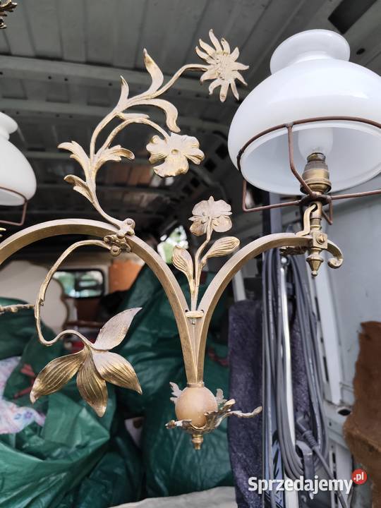 Stary mosiężny żyrandol hand made