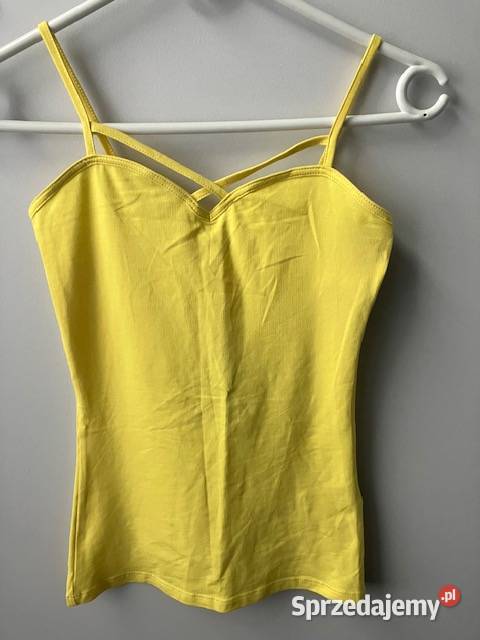 żółty top Tally Weijl xxs 32 gładki dekolt Toruń