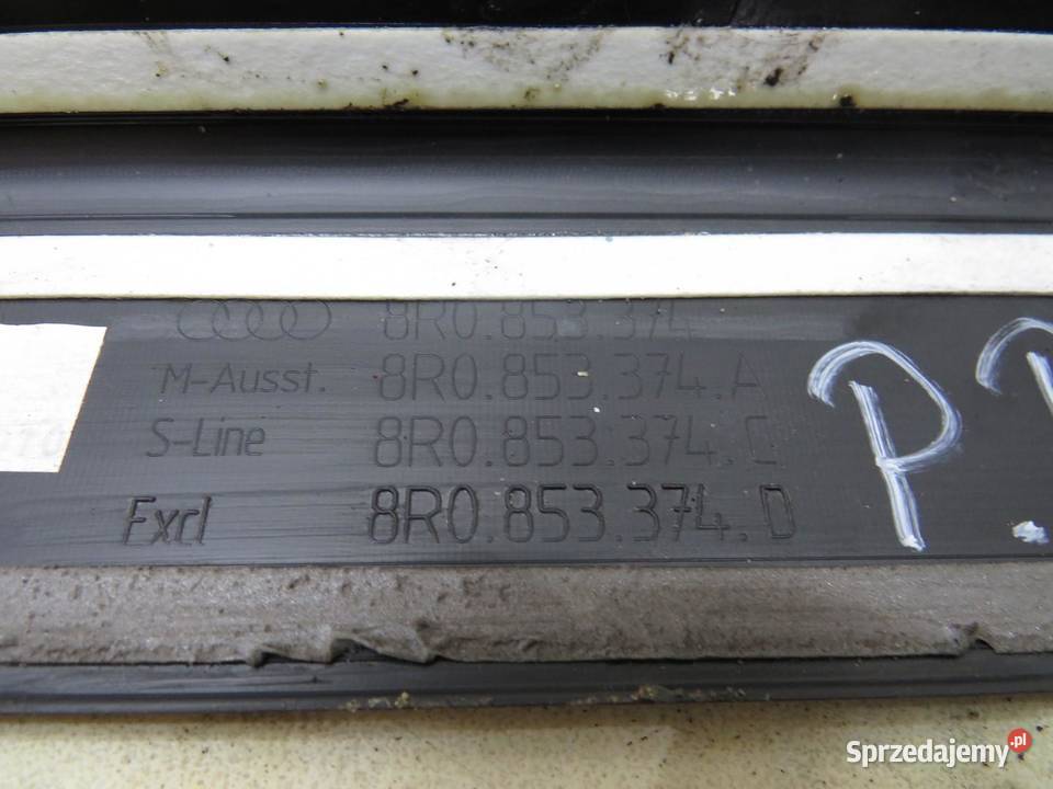 LISTWA OSŁONA PROGU PRAWY PRZÓD AUDI Q5 8R SLINE lubelskie