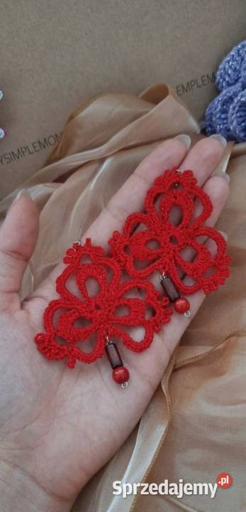 SzydełkoPara czerwonych kolczyków Sochaczew