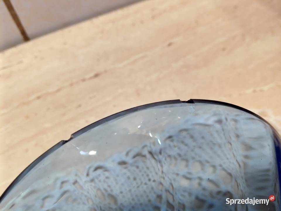 Szklana patera niebieska Nakło nad Notecią