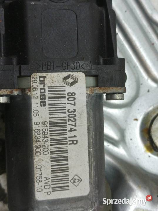 MECHANIZM SZYBY PRAWY PRZÓD 807302741R Renault