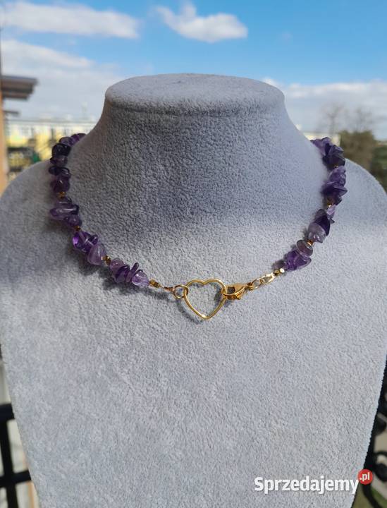 Naszyjnik z kamienia naturalnego ametyst Kozienice