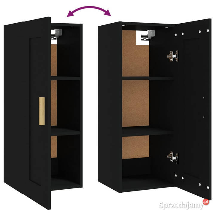 Szafka wisząca czarna 35x34x90 materiał