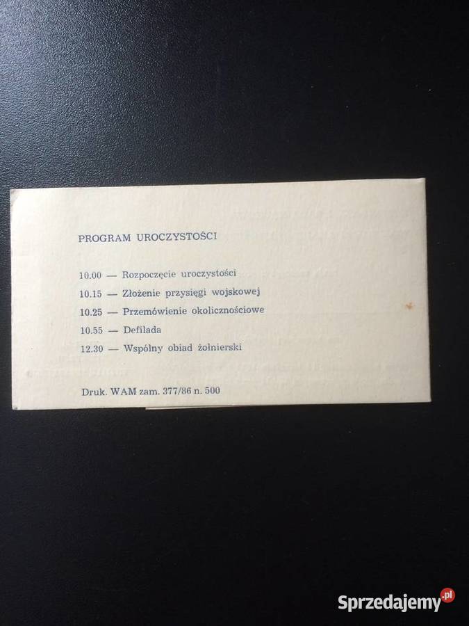 283 Zaproszenie Na Przysięgę Antykwariat Szczecin