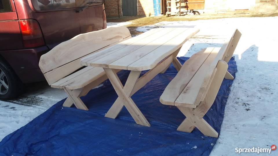 Komplet mebli ogrodowych Stół dwie ławki Meble ogrodowe sprzedam