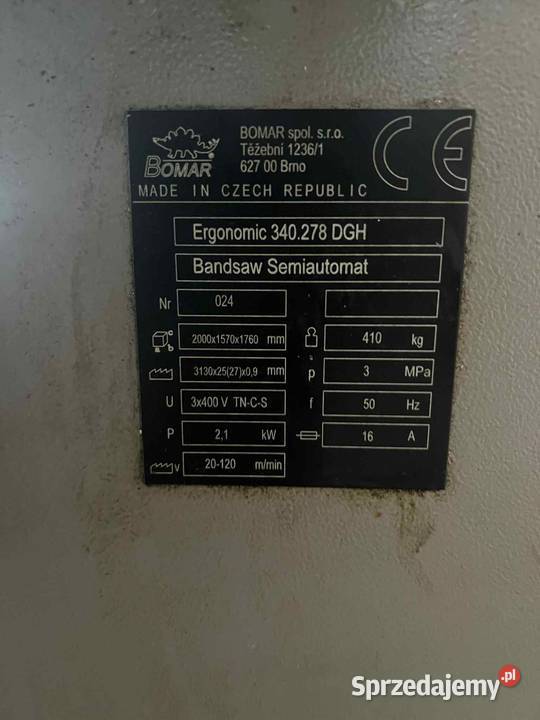 Pila tasmowa Bomar 340278 DGH Polautomat