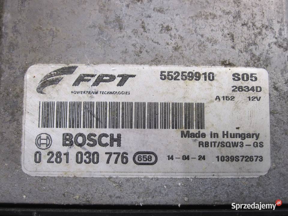 FIAT DOBLO 16 komputer sterownik ECU dostawcze Komputery Kielce