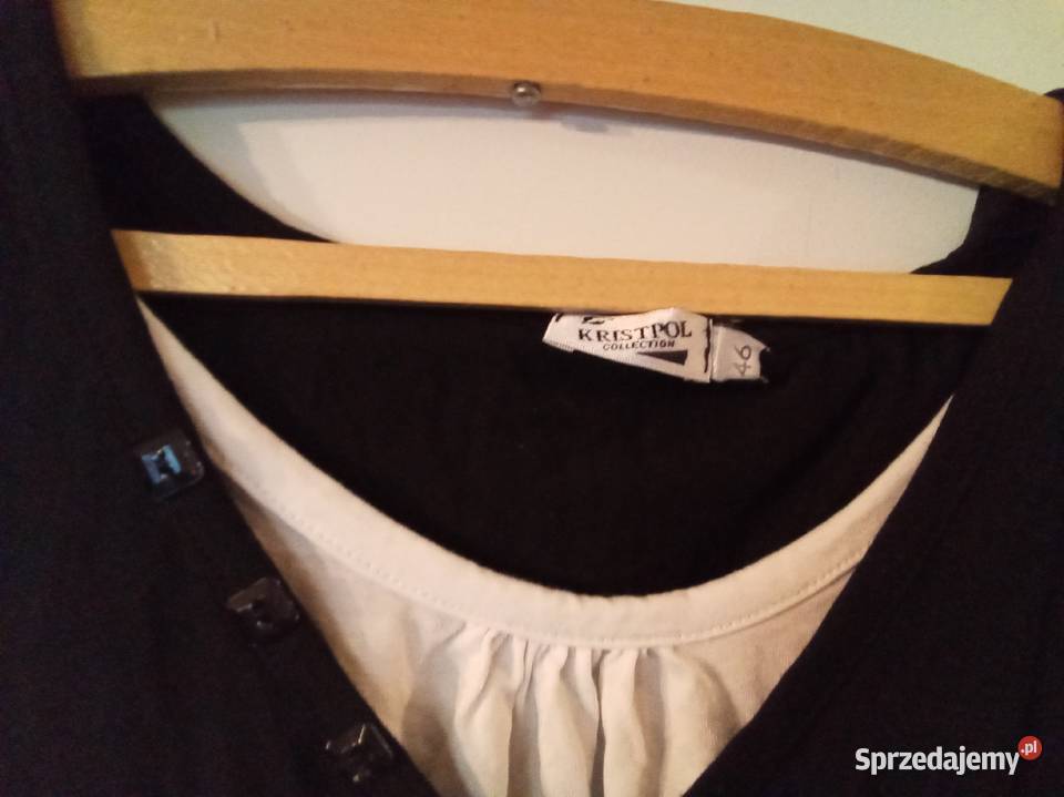 Bluzka krispol collection czarna z białym Warszawa