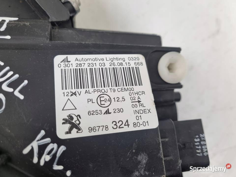 LAMPA LEWA Peugeot 308 T9 II LIFT PRZEDNIA lewy lubelskie Rudka