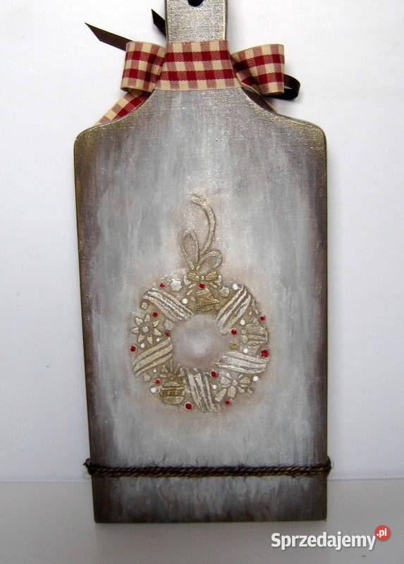 Deska świąteczna Misie rękodzieło