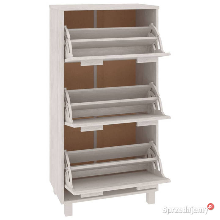 Szafka na buty HAMAR biała 595x35x117 lite sosna Warszawa