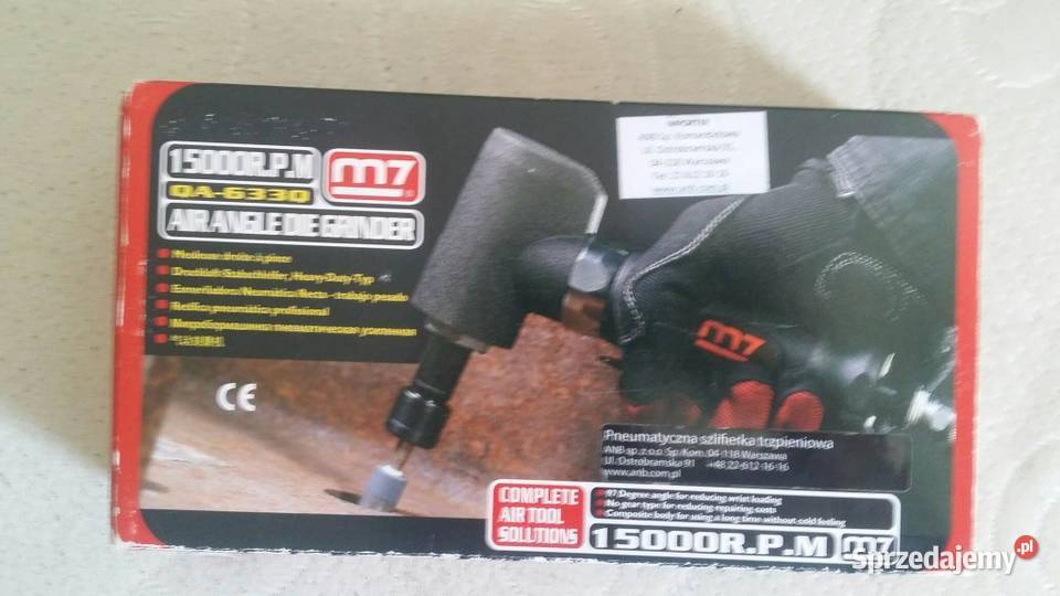 Szlifierka Pneumatyczna m7 kątowa trzpieniowa Kobyłka