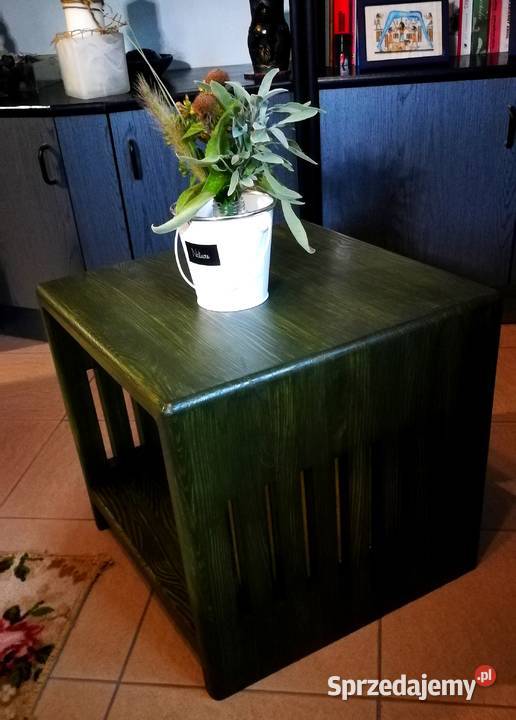 Skrzynia drewniana stolik kawowy pufa siedzisko świętokrzyskie Radków