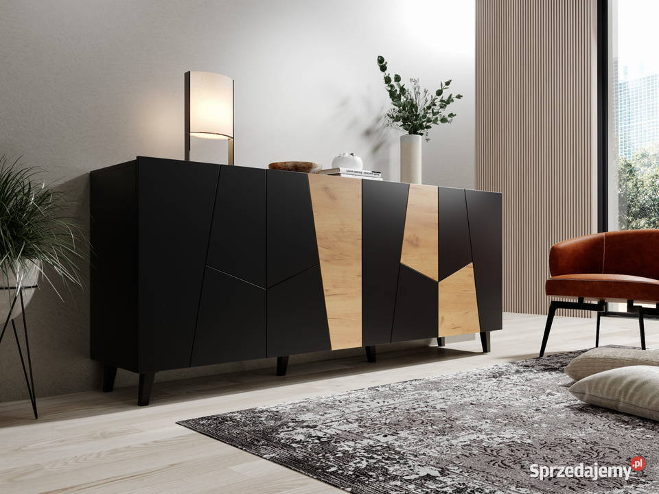 Komoda Czarna Dąb Craft ETNA 200 małopolskie Tarnów