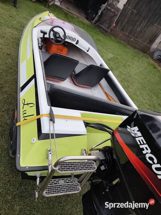 Łódź motorowa z silnikiem Mercury 50 2t Pozostałe Sport i Wypoczynek Wronki