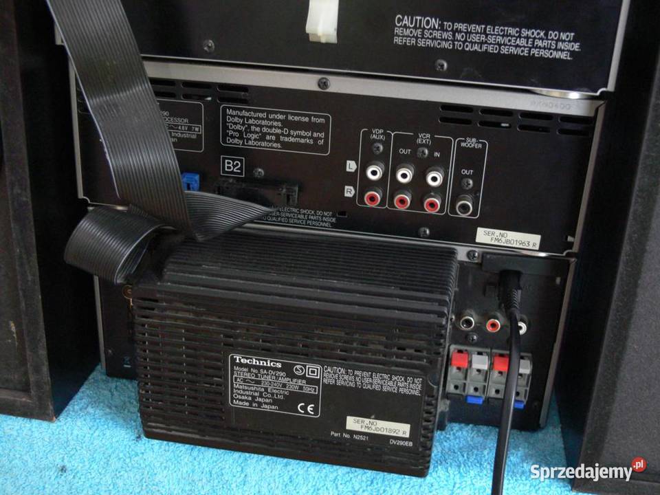 Wieża Technics SCDV290 pilot kolumny Mocna podkarpackie Jasło sprzedam